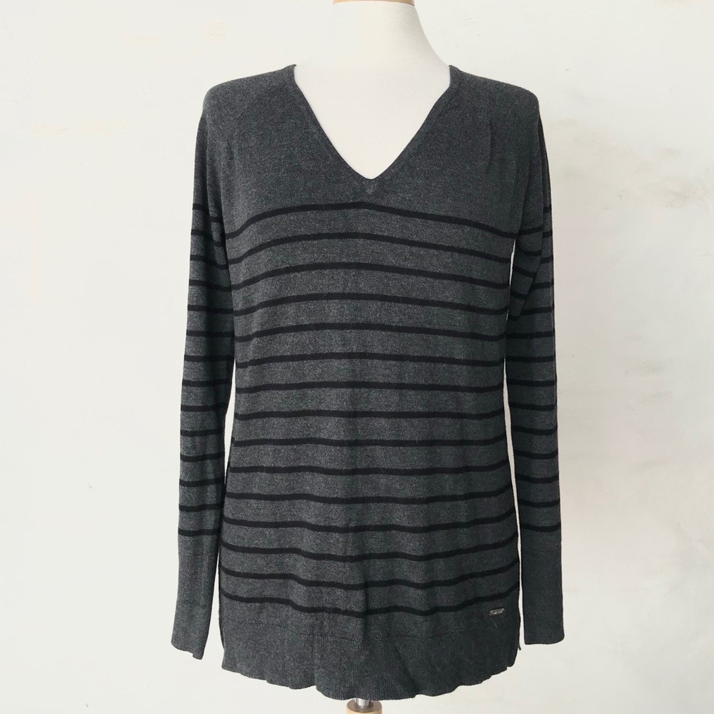 Calvin Klein Grey Sweater with Stripes